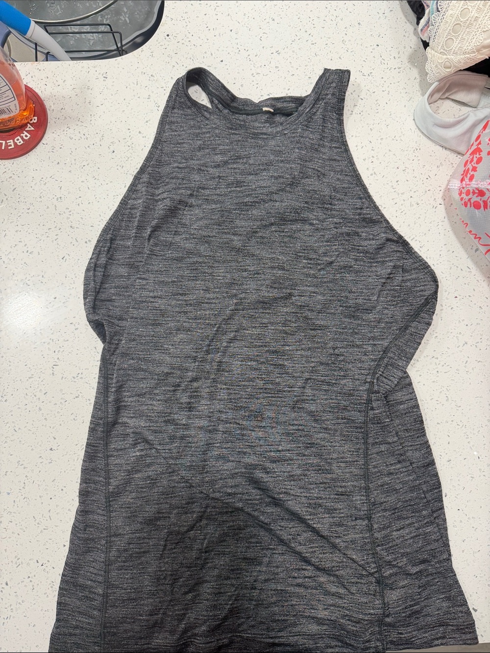 lululemon athletica Charcoal Gray High-Neck Tank